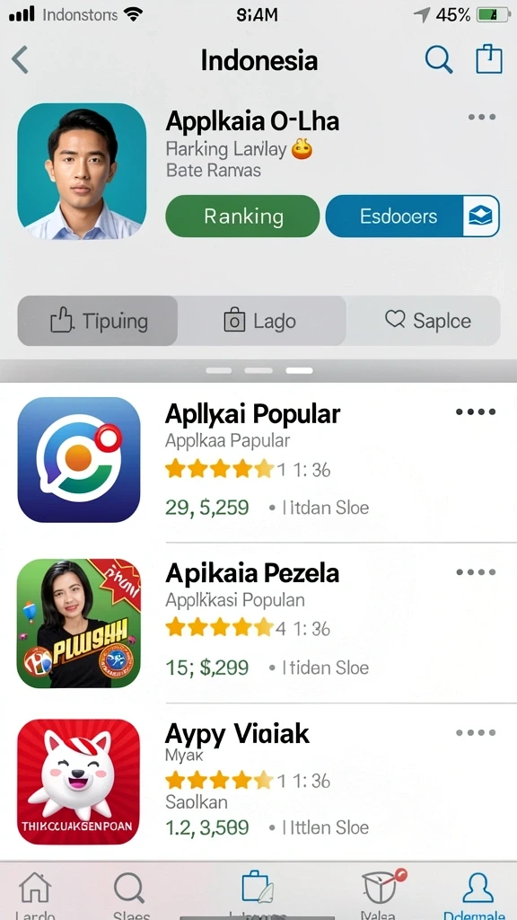 Screenshot menampilkan antarmuka utama yang menarik.