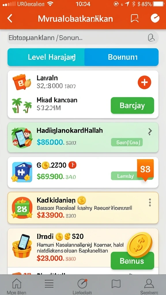 Tampilan awal permainan yang menarik.