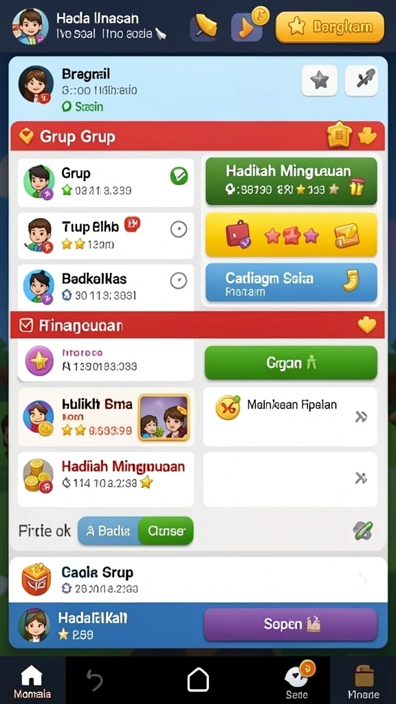 Tantangan level yang semakin kompleks dan menarik.