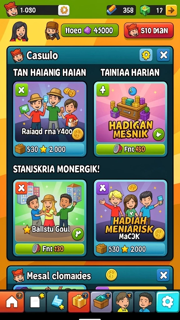 Mode permainan seru dan kompetitif.