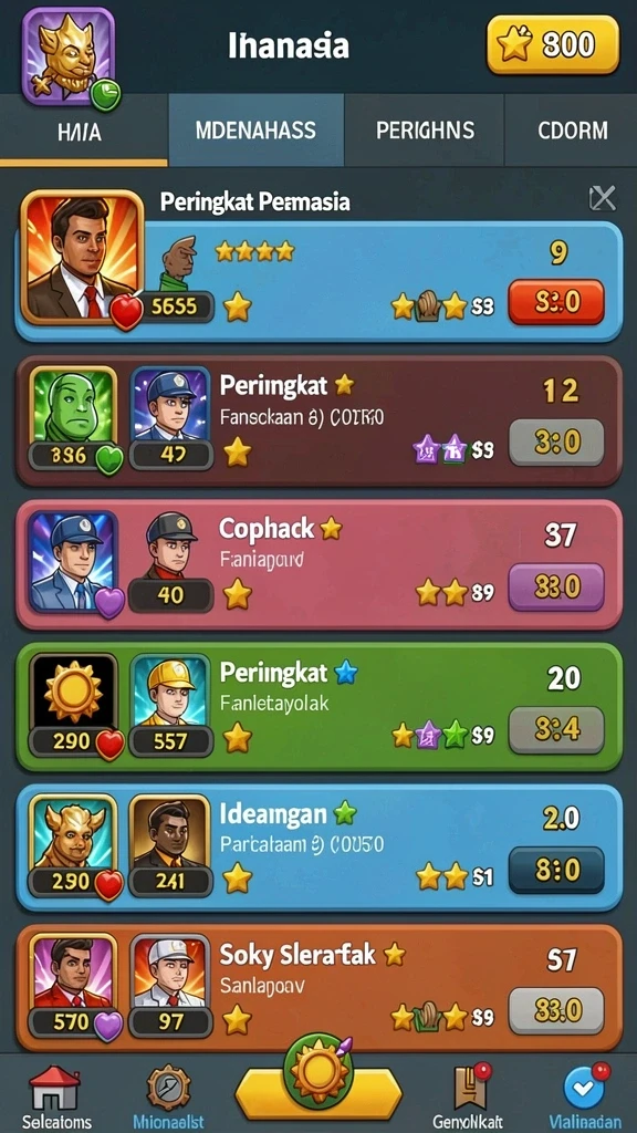 Pengguna dapat melihat karakter unik dan menarik.
