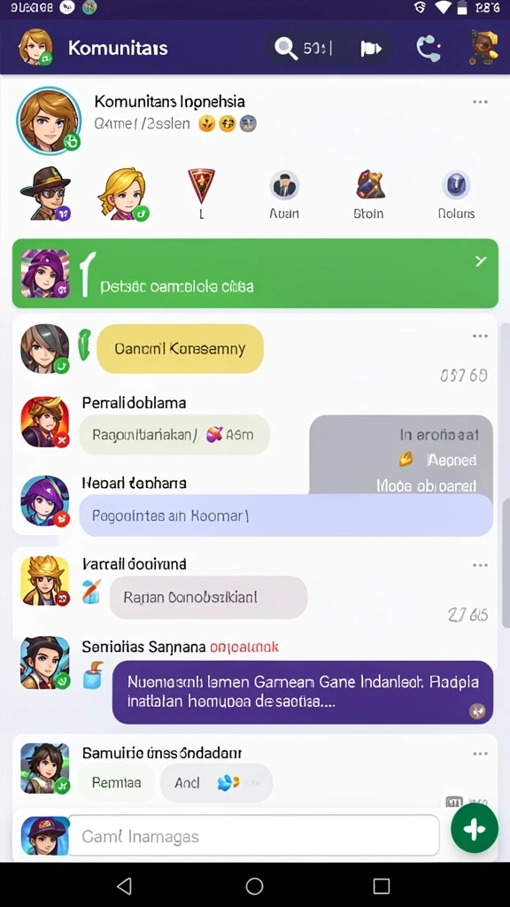 Menampilkan fitur multiplayer dengan beberapa pemain.