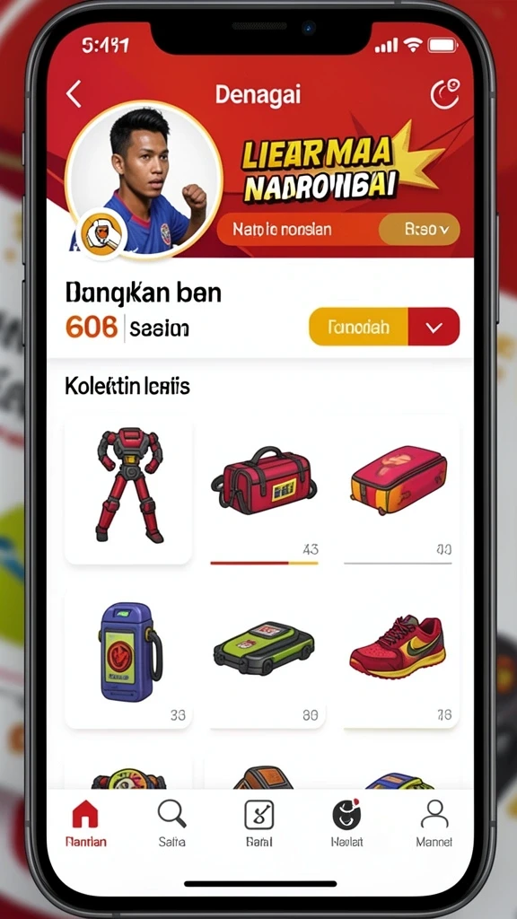 Tampilan antarmuka pengguna OMPONG188 yang intuitif.