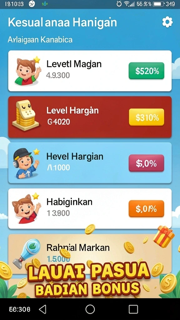 Tampilan menu utama yang menarik dan interaktif.