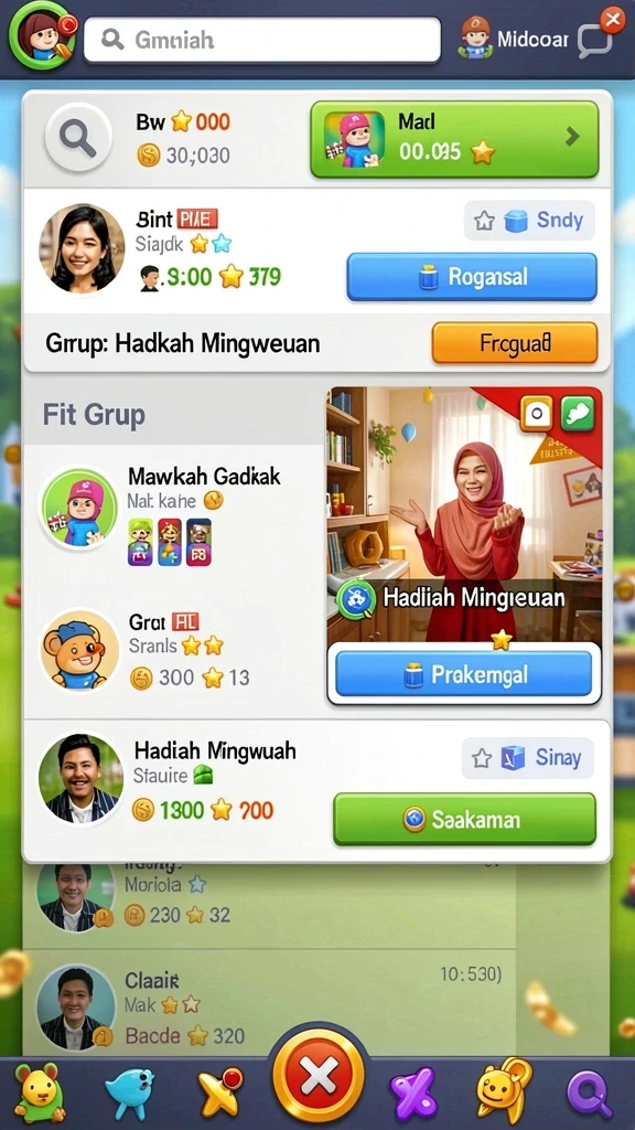 Beragam tema slot untuk dipilih.