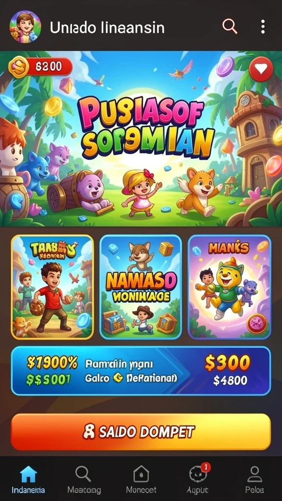 Tampilan utama yang menarik dan informatif.