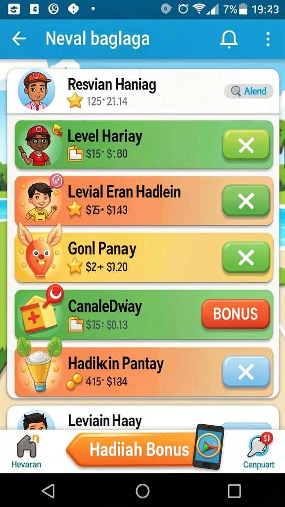 Karakter unik yang membuat permainan semakin menarik.