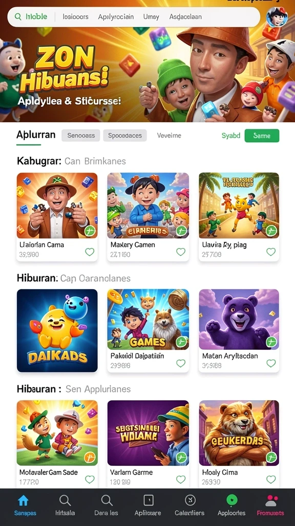 Karakter dengan desain unik dan menarik.