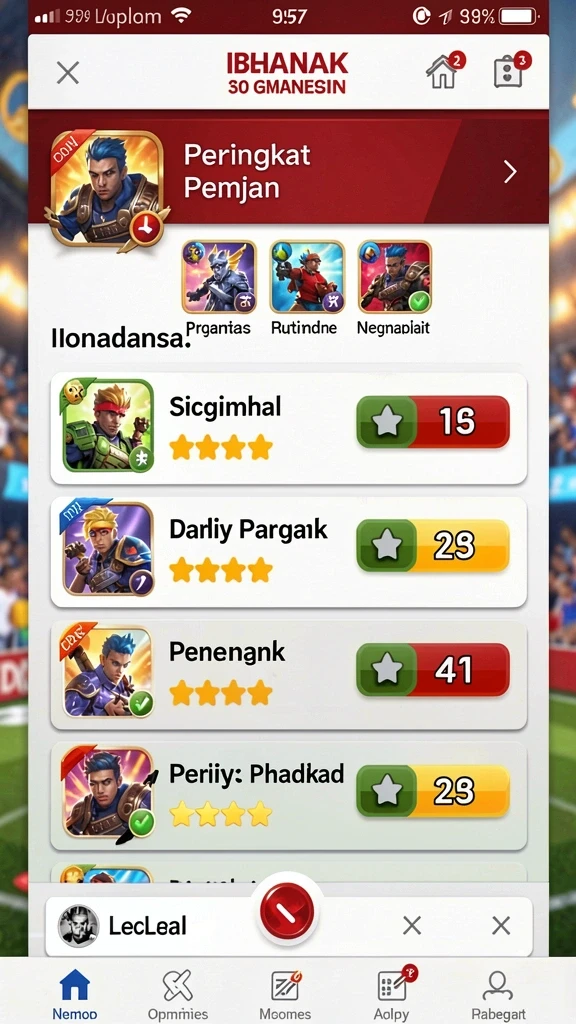 Tampilan awal yang menarik dengan pilihan mode permainan.