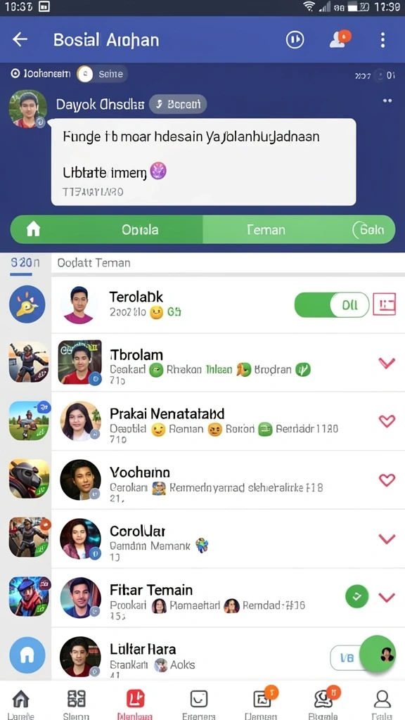 Tampilan antarmuka permainan yang intuitif.